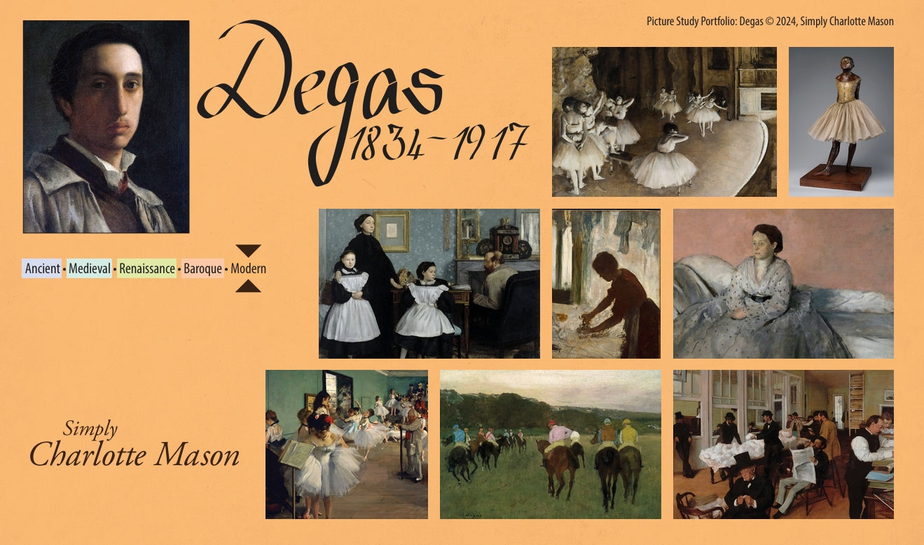 Picture Study - Degas Art - CARDS - PDF MUST BE PURCHASED FROM SIMPLY CHARLOTTE MASON