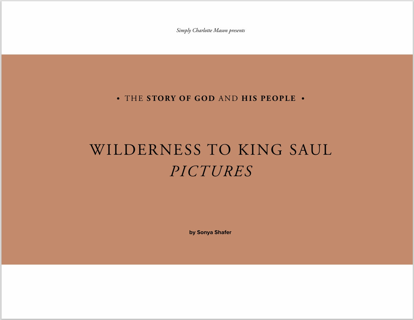 The Story of God and His People - Wilderness to King Saul - Pictures -  PDF MUST BE PURCHASED FROM SIMPLY CHARLOTTE MASON